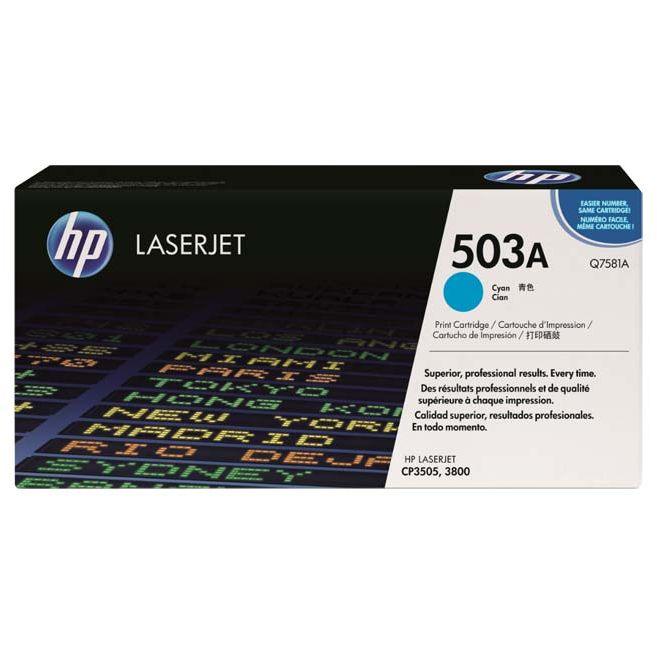 OEM HP Q7581A 503A Toner Cartridge Cyan 6K - TonerParts