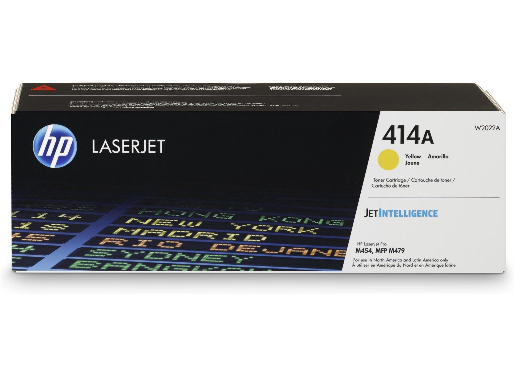 OEM HP W2022A 414A Toner Cartridge Yellow 2.1K - TonerParts