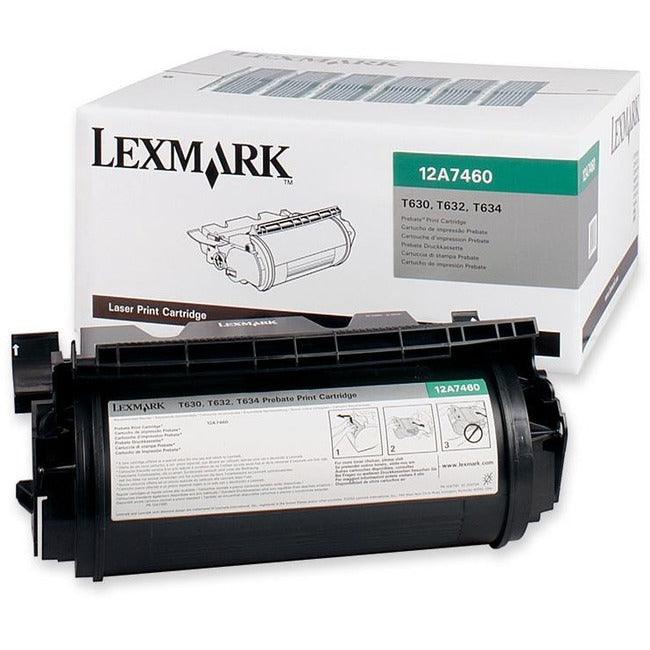 OEM Lexmark 12A7460 Return Program Toner Cartridge Black - 5,000 Yield - TonerParts