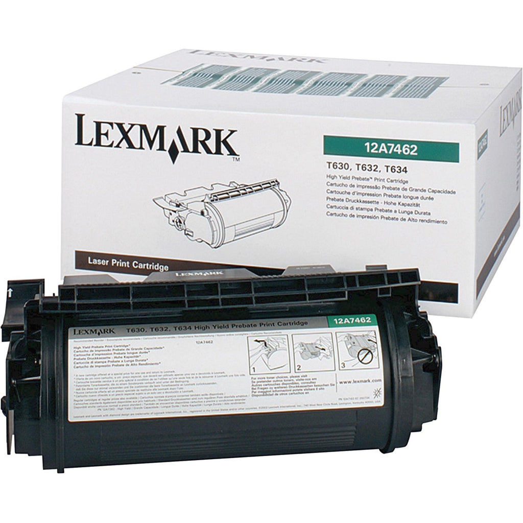 OEM Lexmark 12A7462 High Yield Toner Cartridge Black - 21,000 Yield