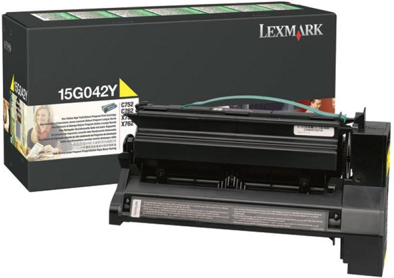 OEM Lexmark 15G042Y Toner Cartridge Yellow 15K - TonerParts