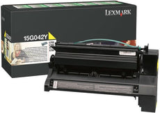 OEM Lexmark 15G042Y Toner Cartridge Yellow 15K