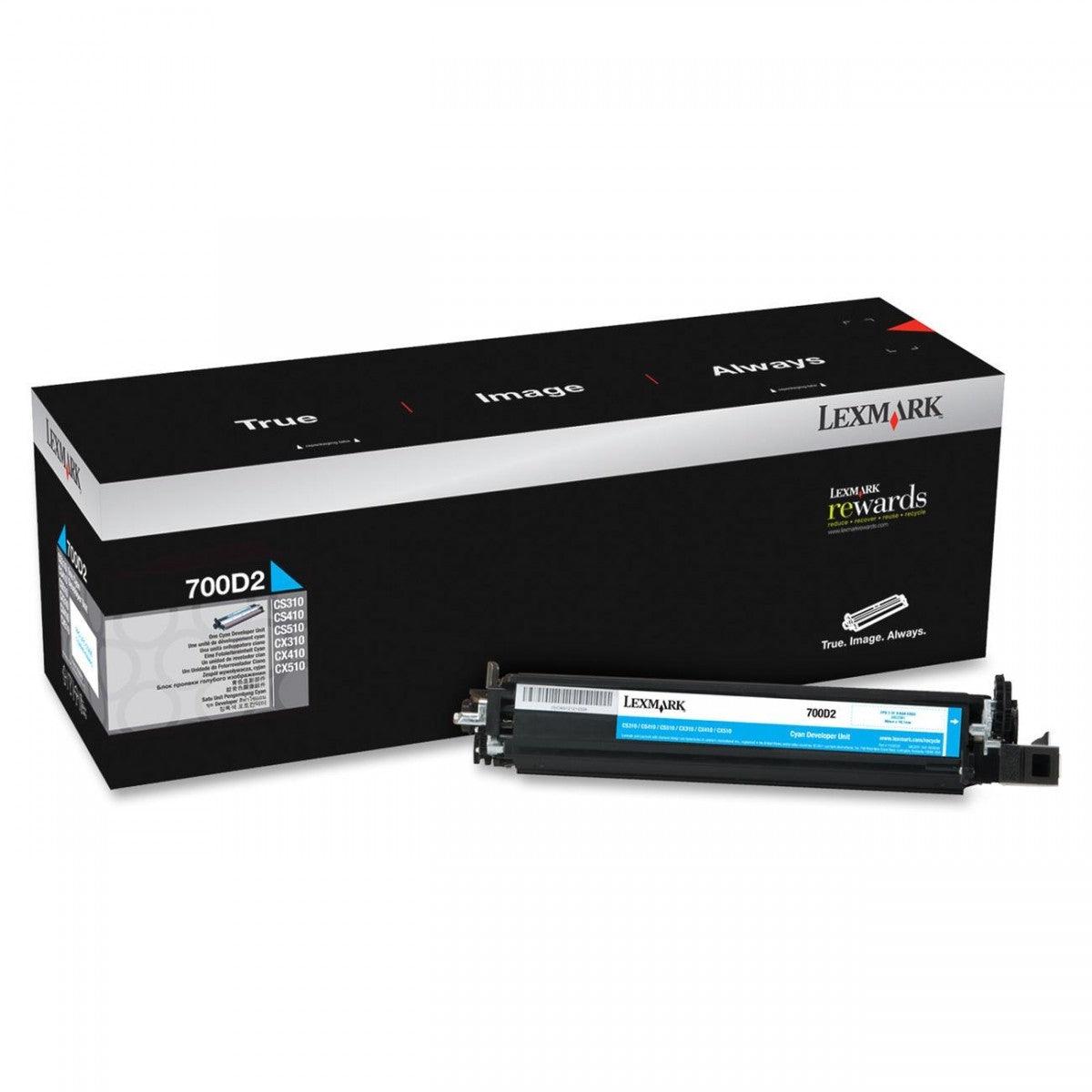 OEM Lexmark 70C0D20 700D2 OEM Developer Cyan 40K - TonerParts