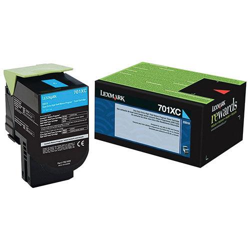 OEM Lexmark 70C1XC0, 701XC Toner Cartridge For CS510 Cyan - 4K - TonerParts