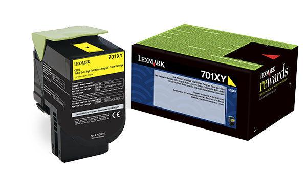 OEM Lexmark 70C1XY0, 701XY Toner Cartridge For CS510 Yellow - 4K - TonerParts