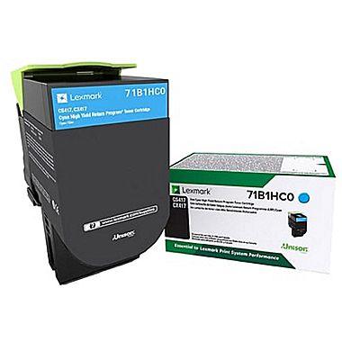 OEM Lexmark 71B1HC0 Toner Cartridge Cyan 3.5K Return Program - TonerParts