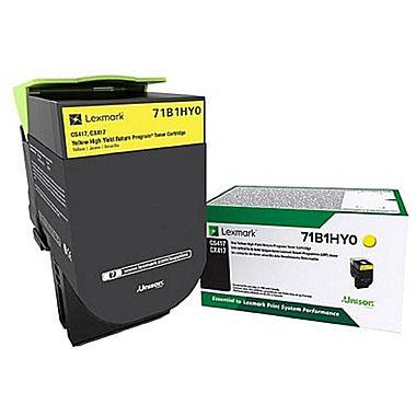 OEM Lexmark 71B1HY0 Toner Cartridge Yellow 3.5K Return Program - TonerParts
