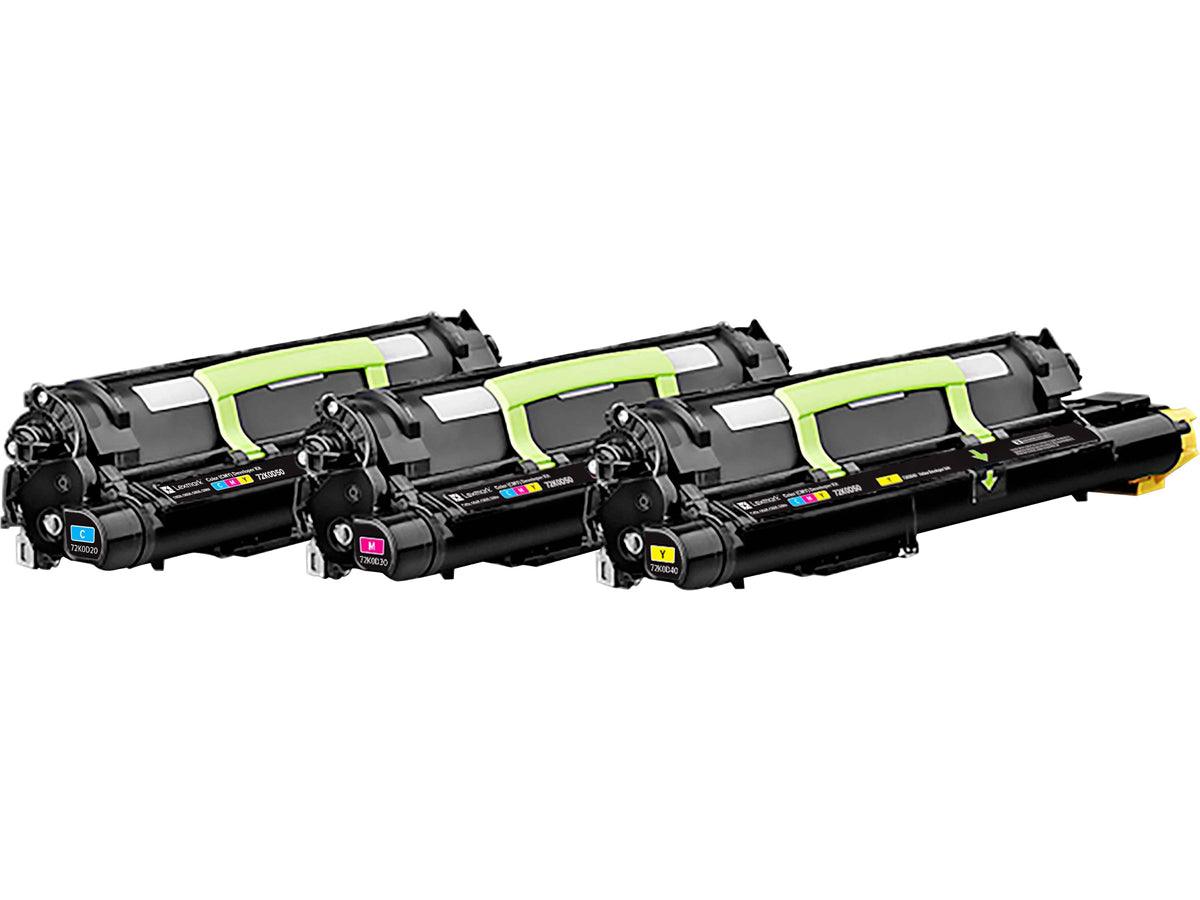 OEM Lexmark 72K0D50 Developer Units 300K CMY 3 Pack - TonerParts