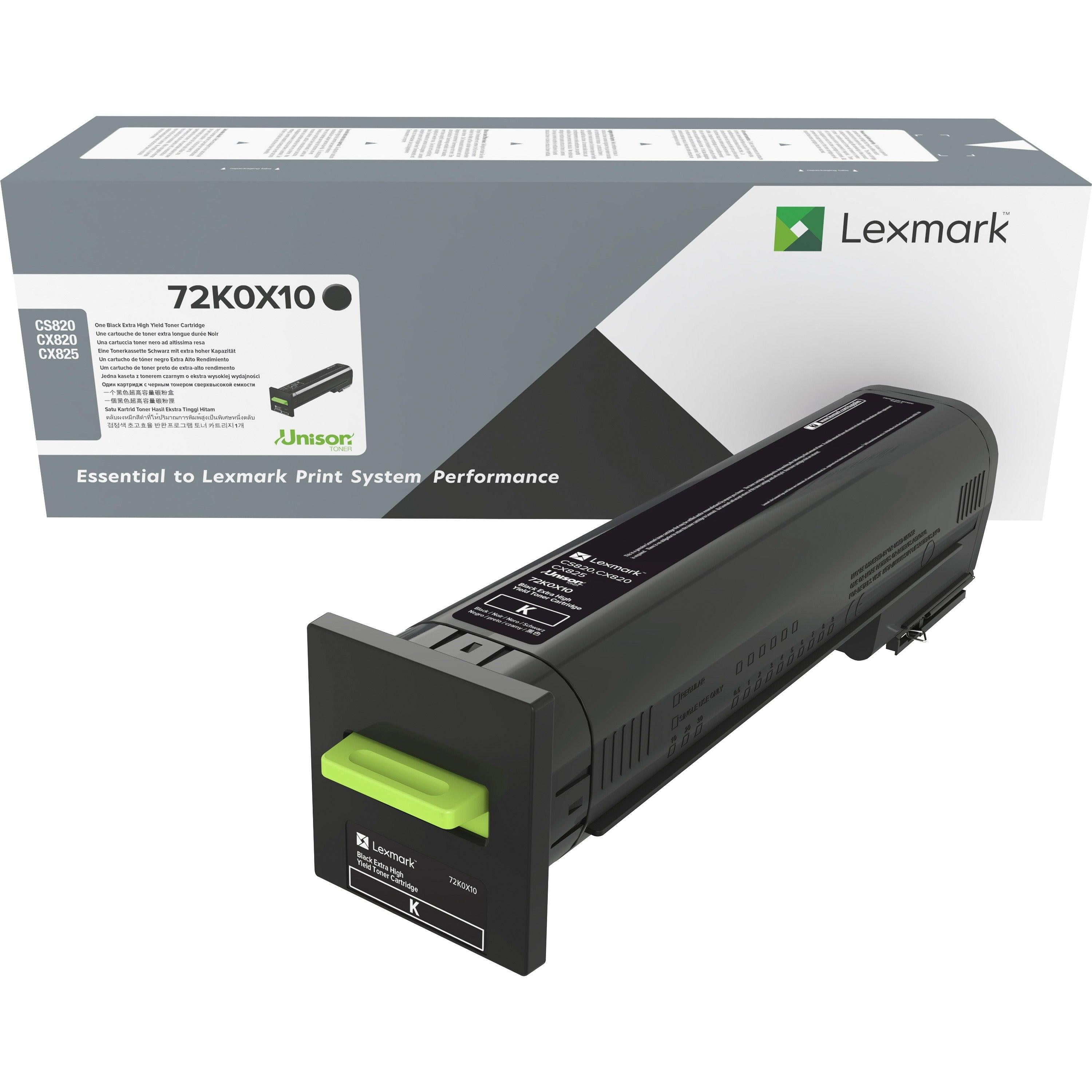 OEM Lexmark 72K0X10 Toner Cartridge Black 33K - TonerParts