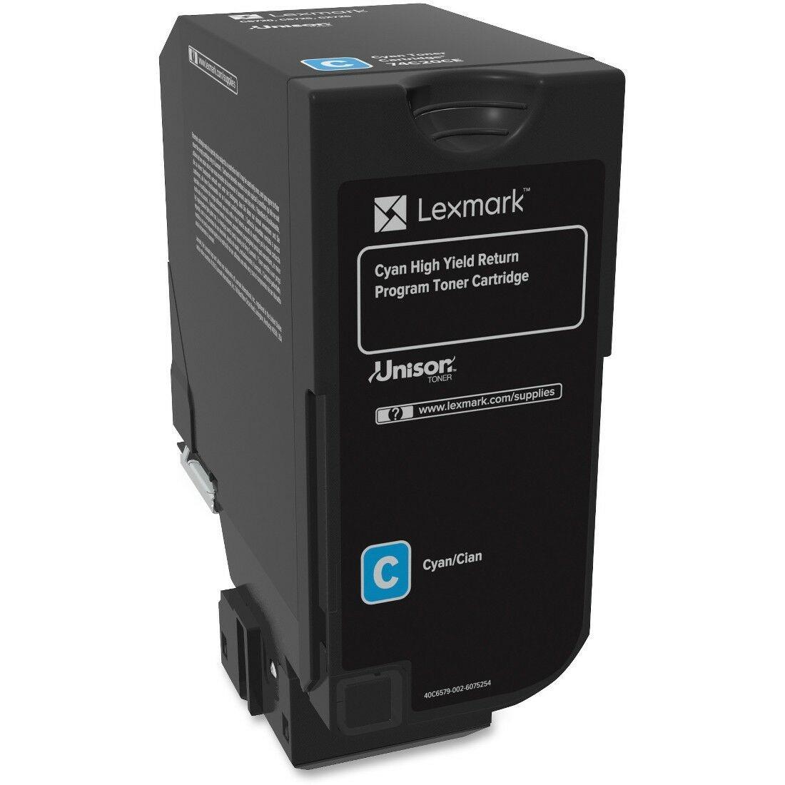 OEM Lexmark 74C1HC0 Toner Cartridge Cyan 12K Return Program - TonerParts