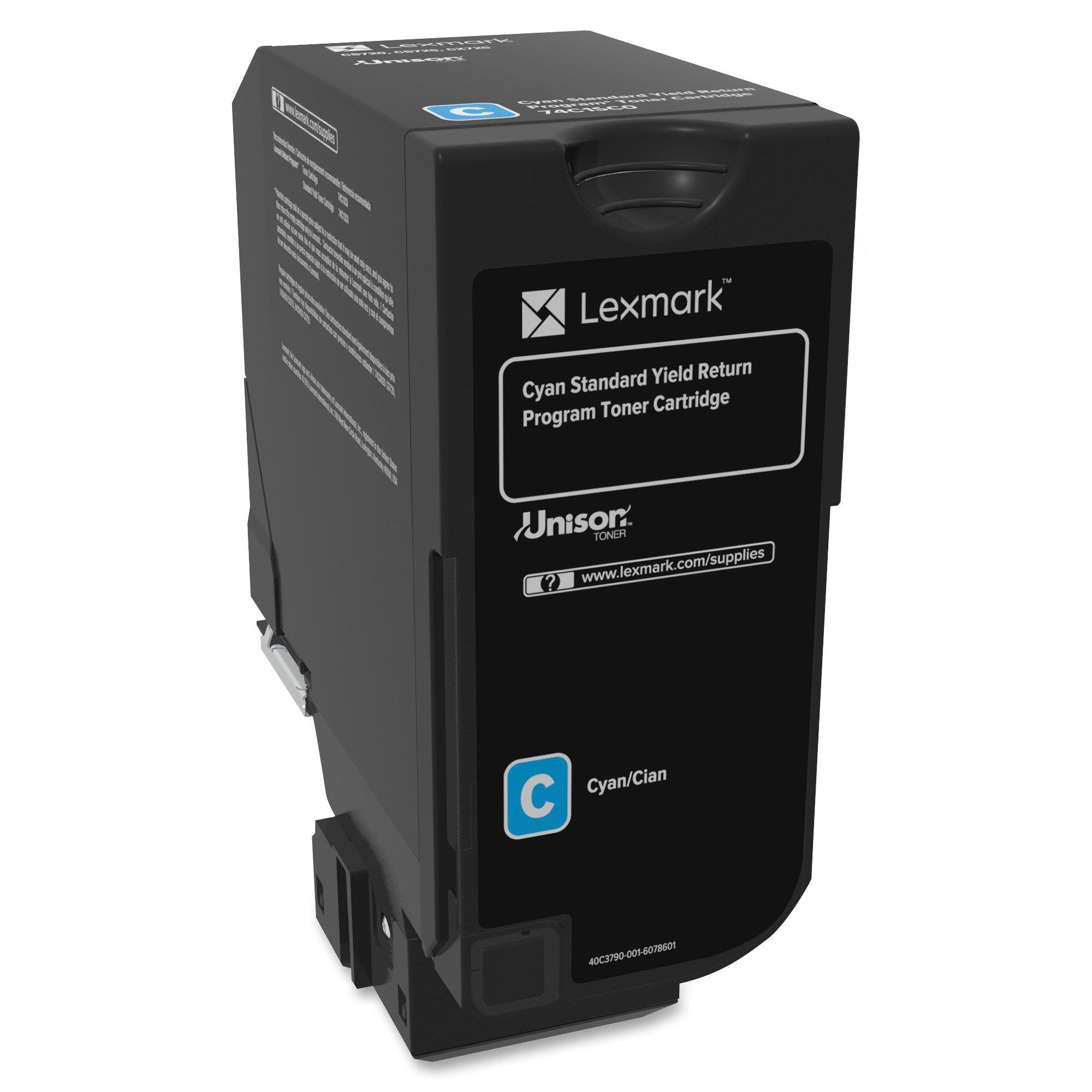 OEM Lexmark 74C1SC0 Toner Cartridge Cyan 7K Return Program - TonerParts