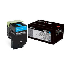 OEM Lexmark 80C0S20 Cyan Toner Cartridge 2K