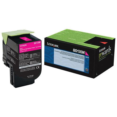 OEM Lexmark 80C1XM0 801XM Toner Cartridge Magenta 4K Return Program - TonerParts