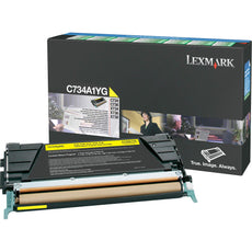 OEM Lexmark C734A1YG Toner Cartridge Yellow 6K Yield Return Program