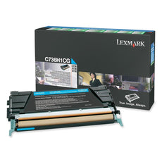 OEM Lexmark C736H1CG Toner Cartridge Cyan 10K Return Program