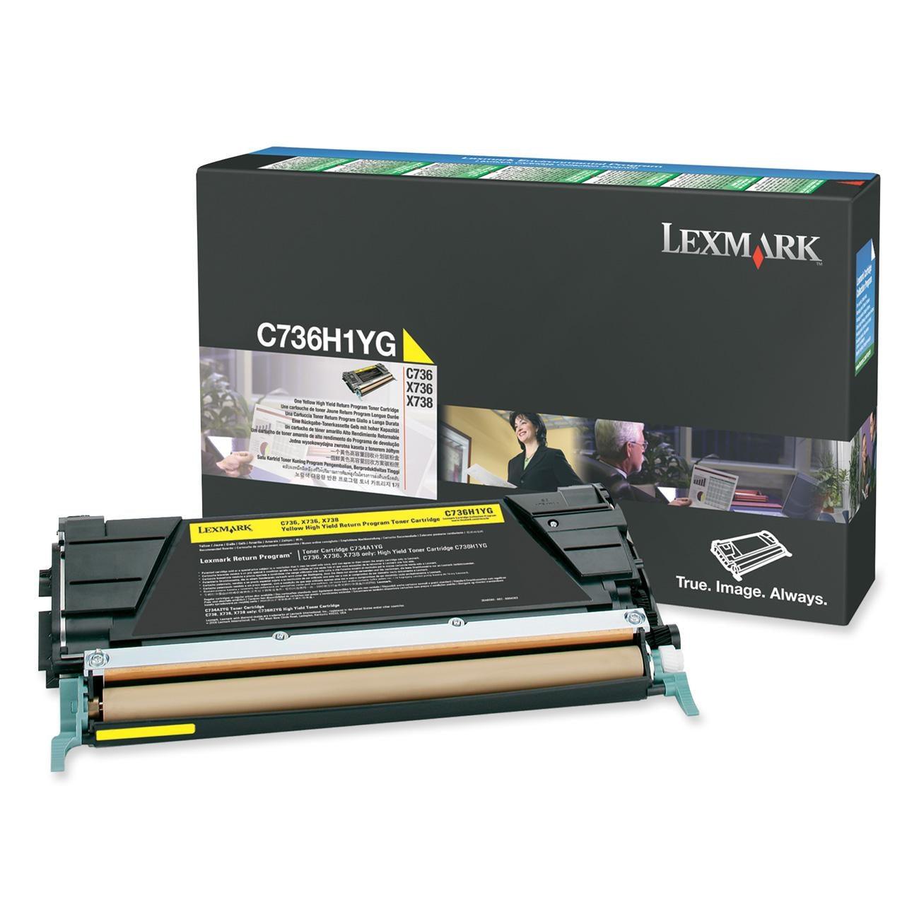 OEM Lexmark C736H1YG Toner Cartridge Yellow 10K Return Program - TonerParts