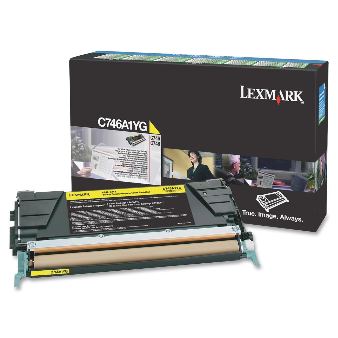 OEM Lexmark C746A1YG Toner Cartridge Yellow 7K Return Program - TonerParts