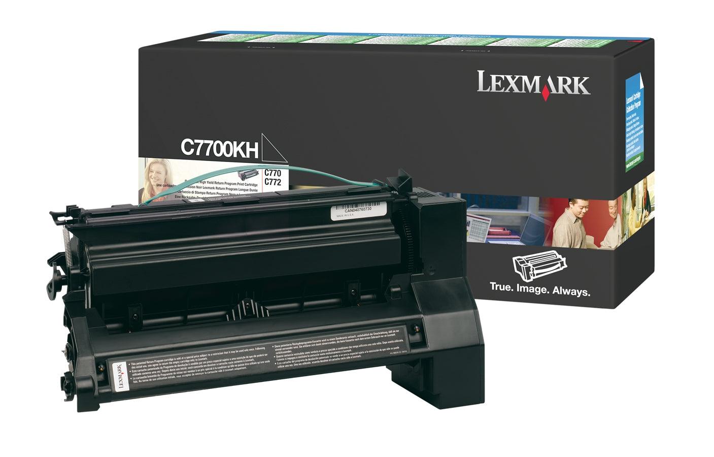 OEM Lexmark C7700KH Toner Cartridge Black 10K Return Program - TonerParts