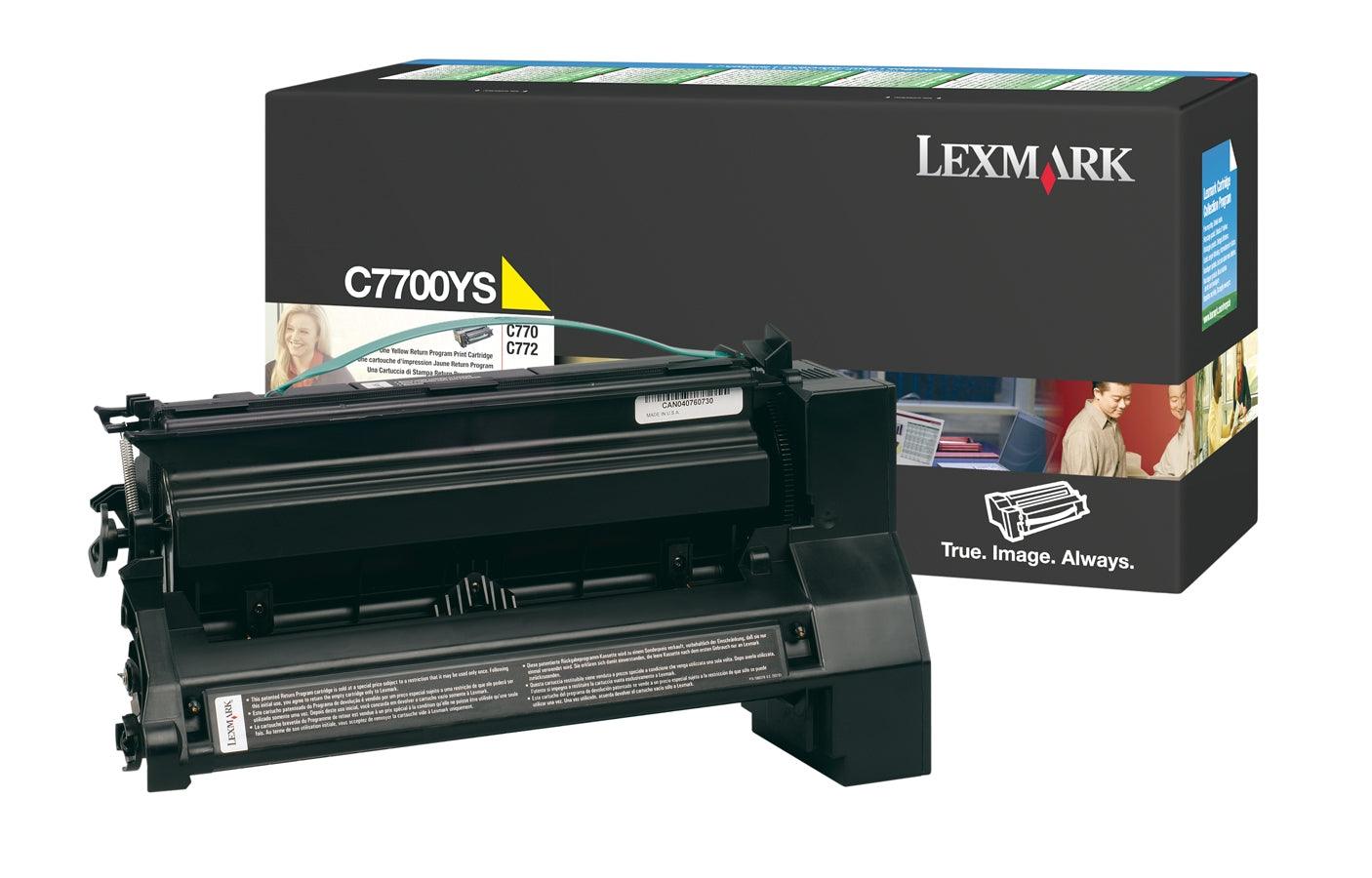 OEM Lexmark C7700YH Toner Cartridge Yellow 10K Return Program - TonerParts