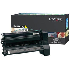 OEM Lexmark C782X1YG Toner Cartridge Yellow 15K Return Label