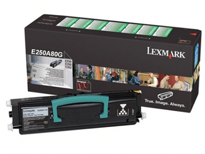 OEM Lexmark E250A80G Toner Cartridge Black 3.5K Return Program - TonerParts