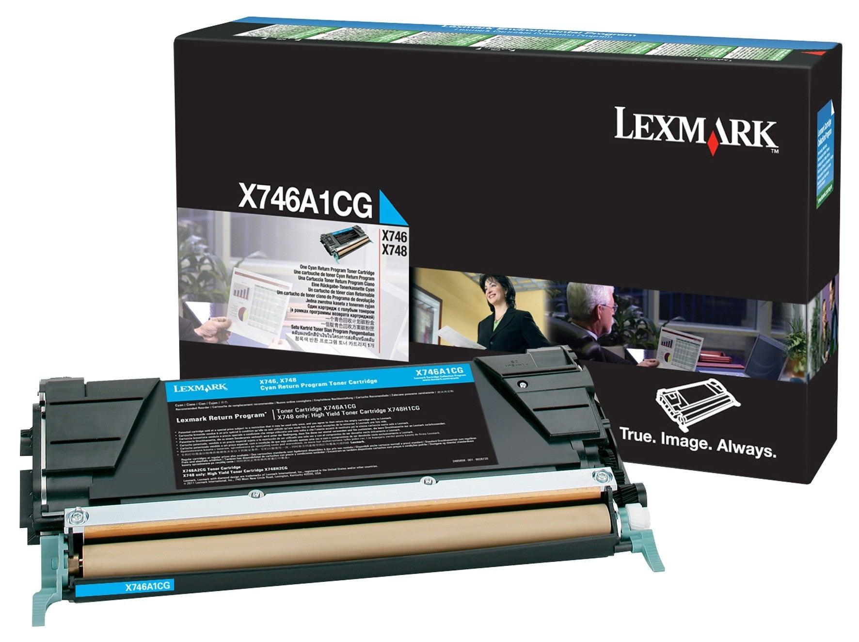 OEM Lexmark X746A1CG Toner Cartridge Cyan 7K Return Program - TonerParts
