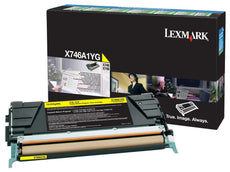 OEM Lexmark X746A1YG Toner Cartridge Yellow 7K Return Program