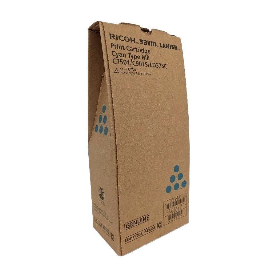 OEM Ricoh 841358 Toner Cartridge - Cyan (21,600 Yield) - TonerParts