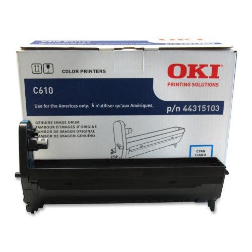 Okidata 44315103 OEM Imaging Drum for C610 Cyan - 20K - TonerParts