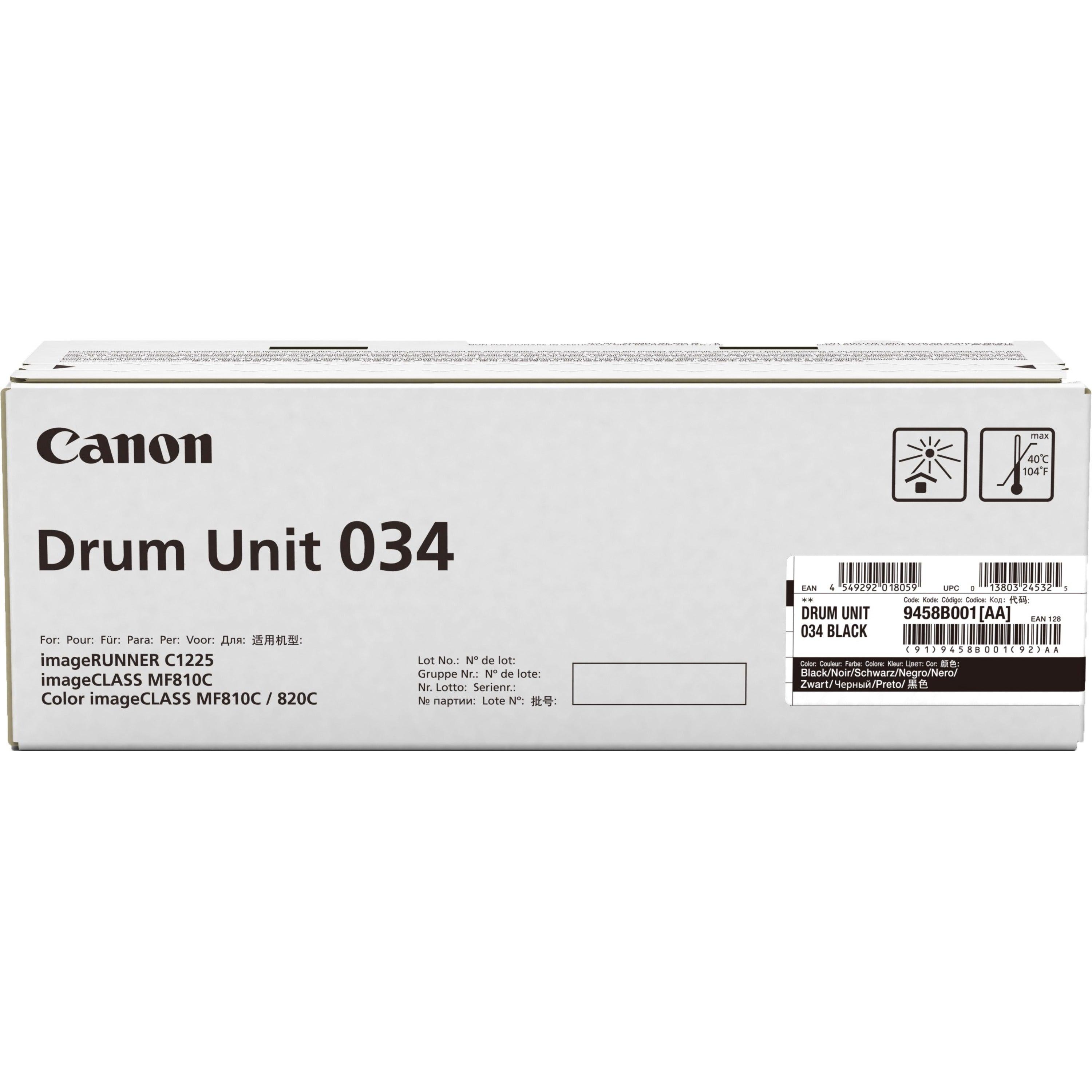Original Canon 034, 9458B001 Imaging Drum - Black - 34,000 Pages - TonerParts