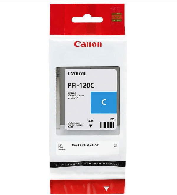 Original Canon PFI-120C, 2886C001 Ink Cartridge - Cyan - 130ml - TonerParts