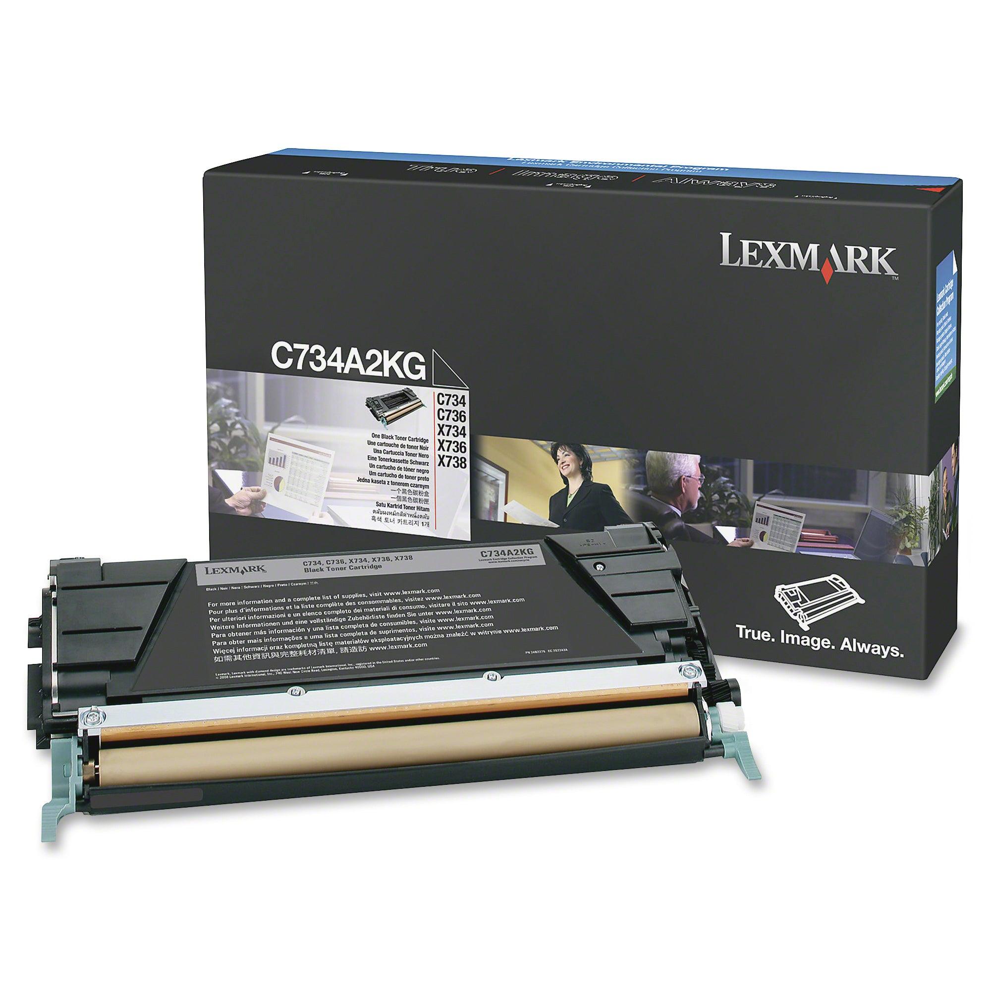 Original Lexmark C734A2KG Toner Cartridge Black 8K Yield - TonerParts