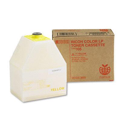 Ricoh 885373, Type 105 OEM Toner Cartridge For Aficio AP3800C Yellow - 10K - TonerParts