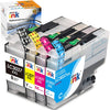 Starink Compatible Brother LC3037, LC-3037 Ink Cartridges BCYM Value Pack 3000 Pages