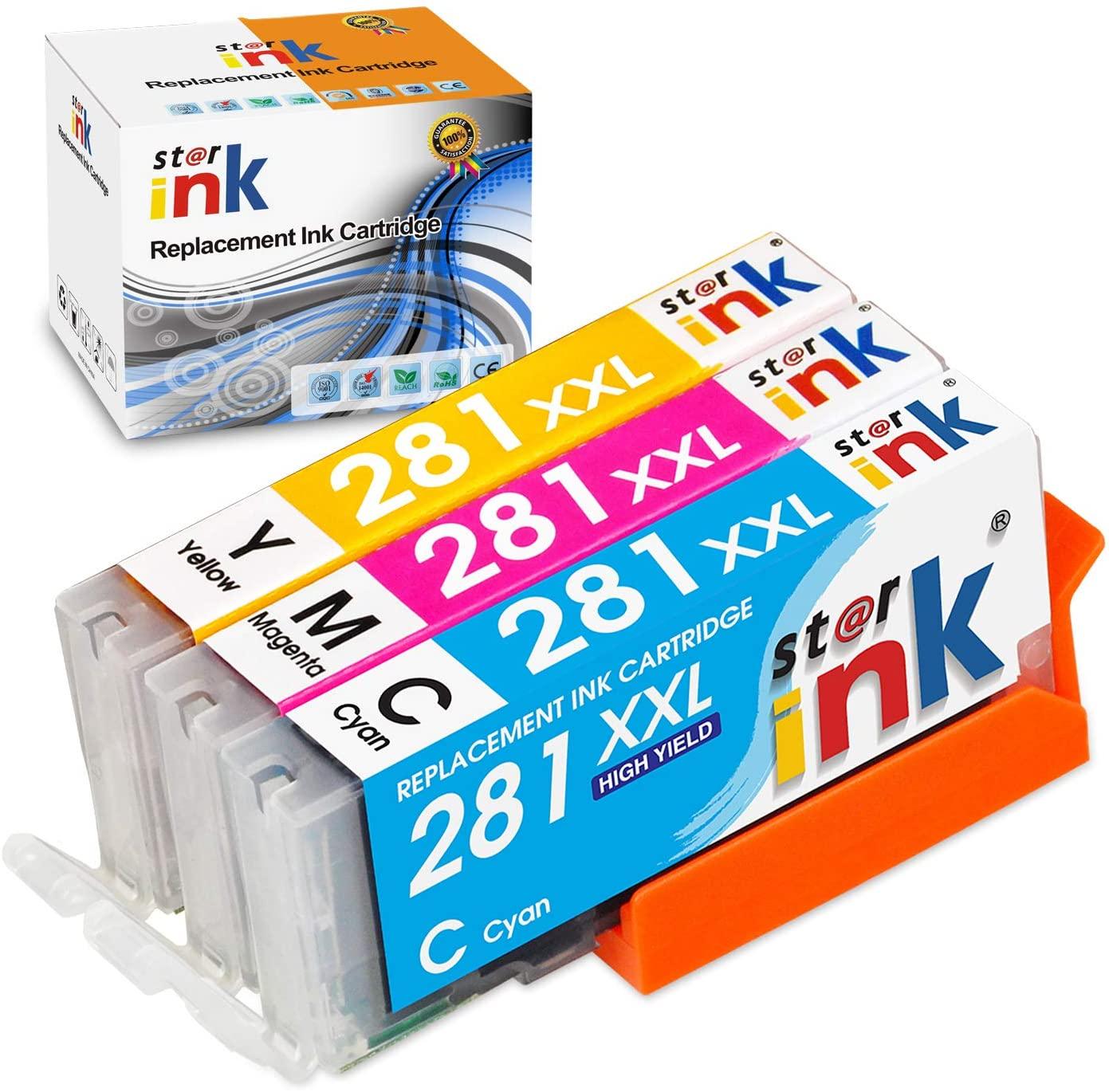 StarInk Compatible Canon CLI-281XL CMY Color Ink Cartridges 3 Pack - TonerParts