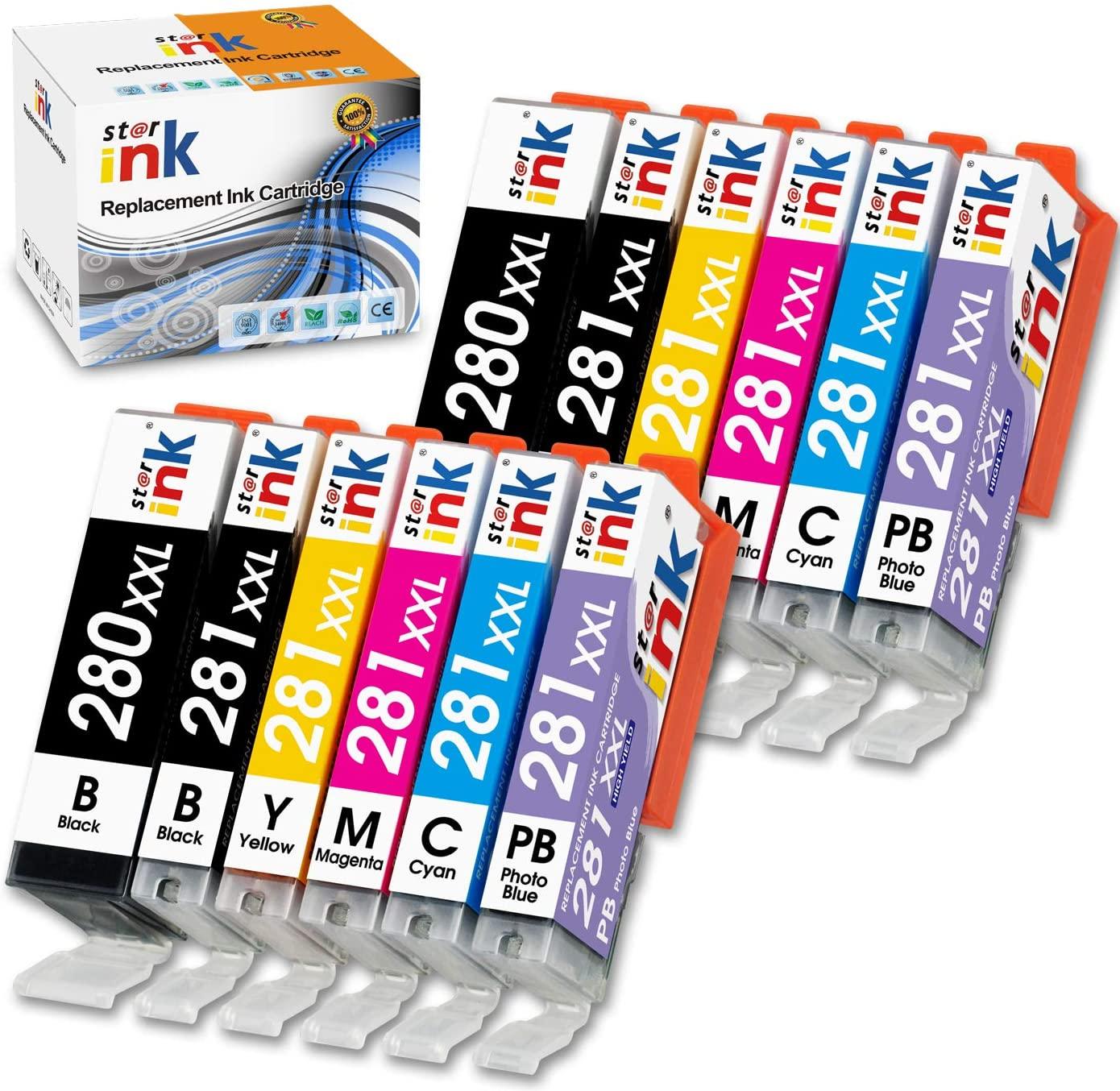 StarInk Compatible Canon PGI-280XL CLI-281XL Ink Cartridges 12 Pack - TonerParts