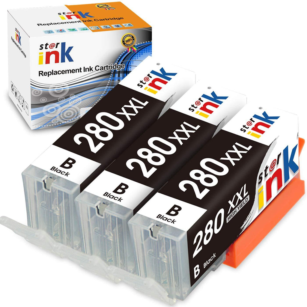 StarInk Compatible Canon PGI-280XXL Black, 2021C001 Ink Cartridges 3 Pack
