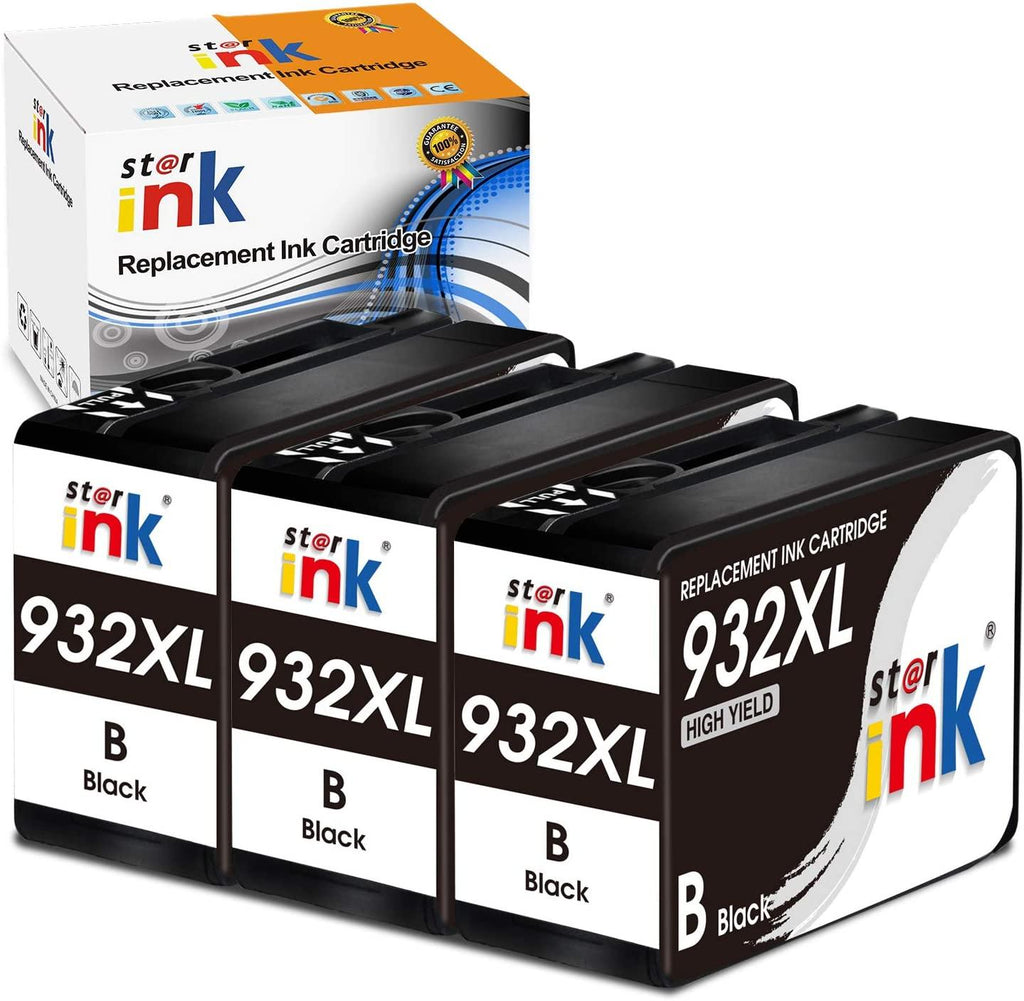 StarInk Compatible HP 932XL Ink Cartridges Black 3 Pack