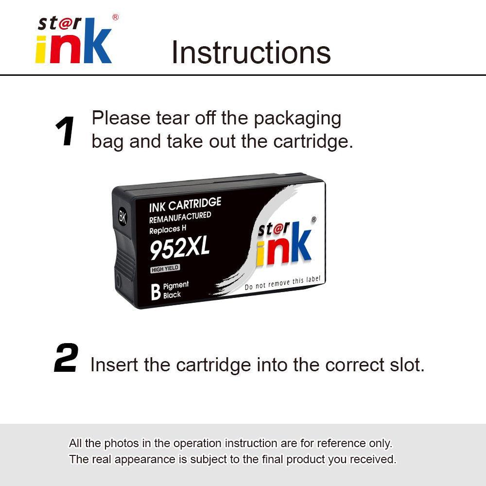 StarInk Compatible HP 952XL Ink Cartridges for BCYM Value 4 Pack - TonerParts