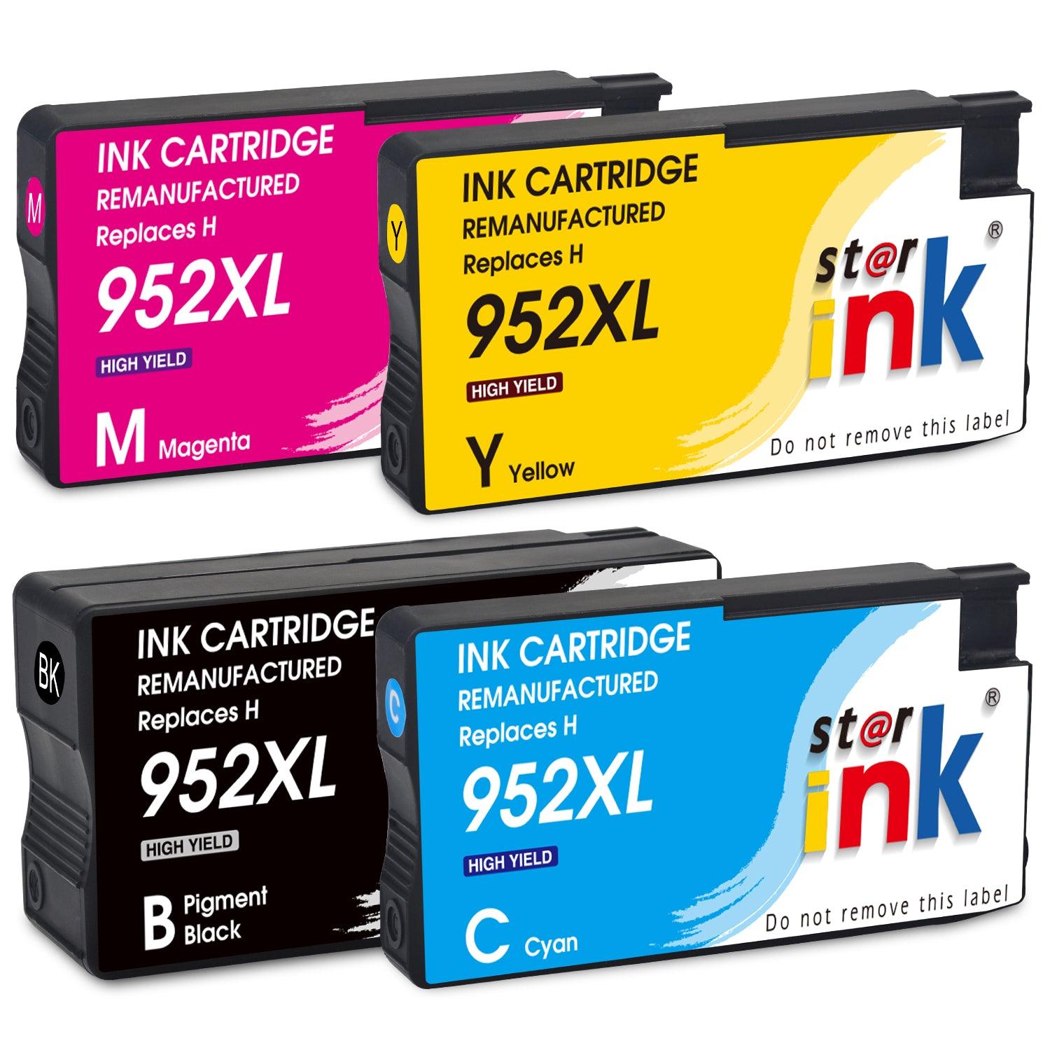 StarInk Compatible HP 952XL Ink Cartridges for BCYM Value 4 Pack - TonerParts