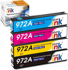 Starink Compatible HP 972A Ink Cartridges BCYM 4 Pack