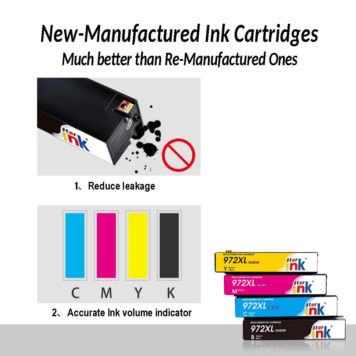 StarInk Compatible HP 972X Ink Cartridges BCYM 4 Pack - TonerParts