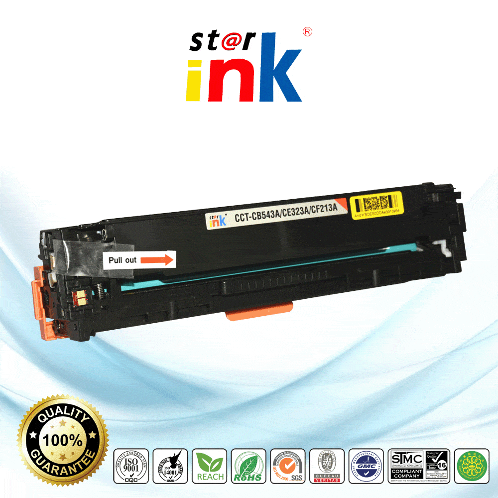 StarInk Compatible HP CB543A 125A Toner Cartridge Magenta 1.4k Pages - TonerParts