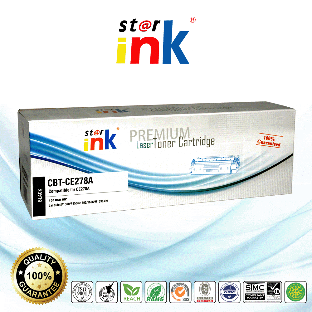 StarInk Compatible HP CE278A 78A Toner Cartridge Black 2.1K - TonerParts