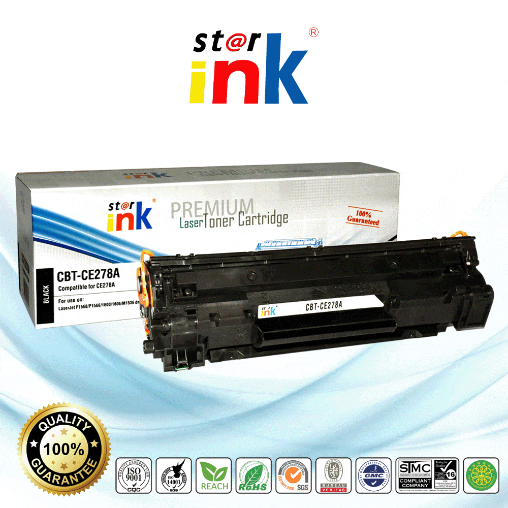 StarInk Compatible HP CE278A 78A Toner Cartridge Black 2.1K - TonerParts