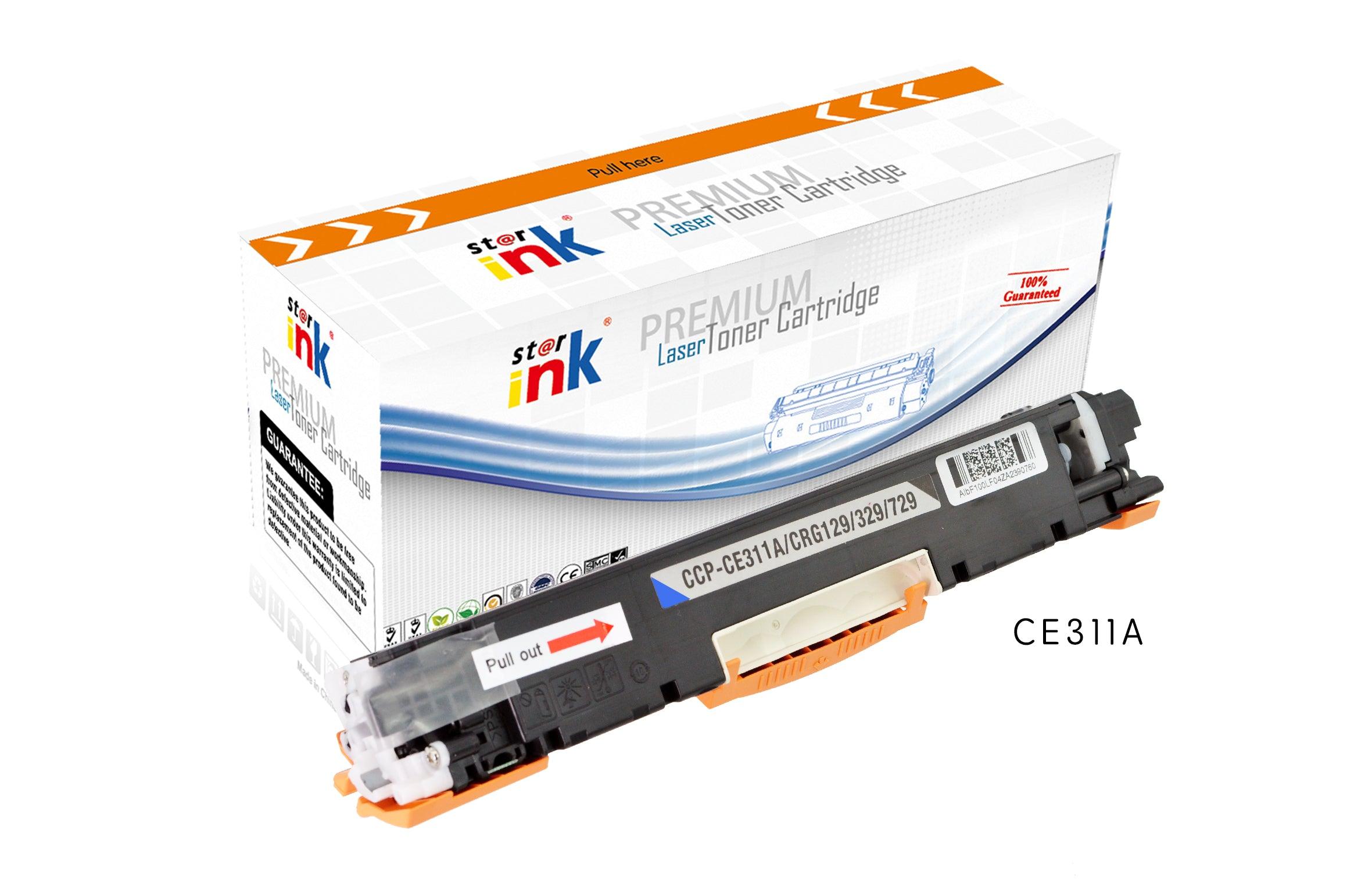 StarInk Compatible HP CE311A 126A Toner Cartridge Cyan 1K - TonerParts