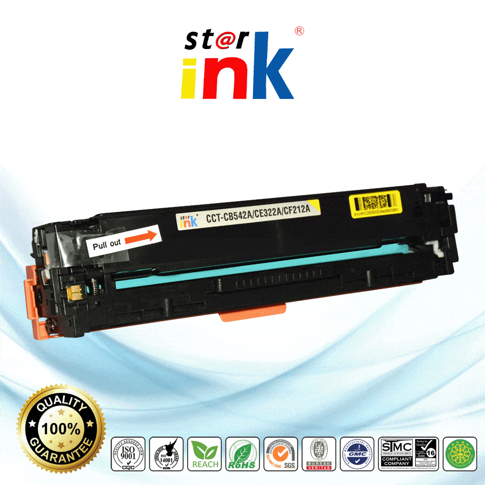 StarInk Compatible HP CE322A 128A Toner Cartridge Yellow 1.5K - TonerParts