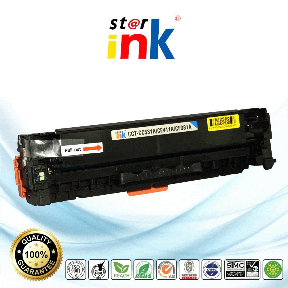 StarInk Compatible HP CF381A 312A Toner Cartridge Cyan 2.7K - TonerParts