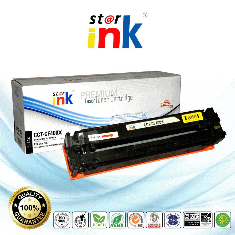 StarInk Compatible HP CF400X 201X Toner Cartridge Black 2.8K - TonerParts
