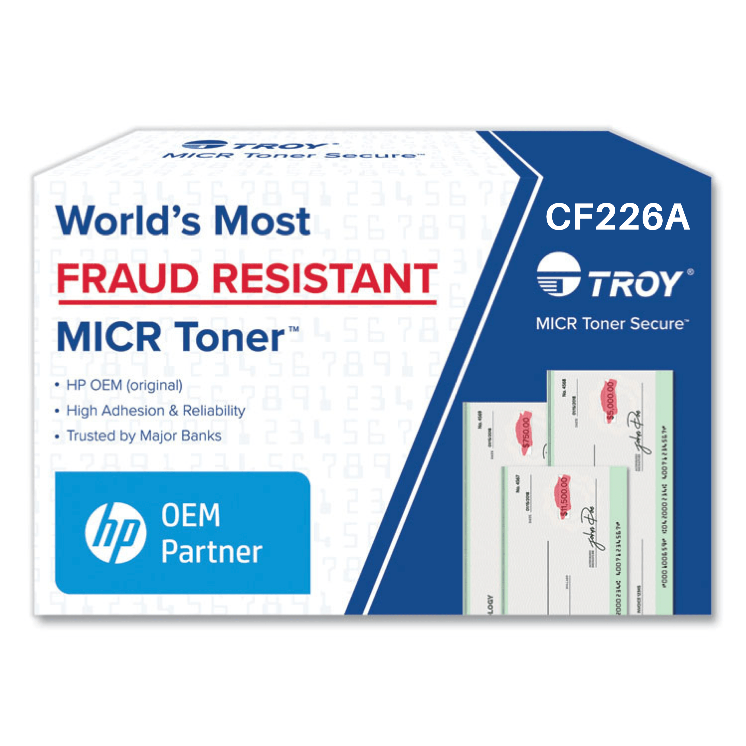 Troy 0281575001 MICR Toner Cartridge HP 26A CF226A Black 3.1K - TonerParts